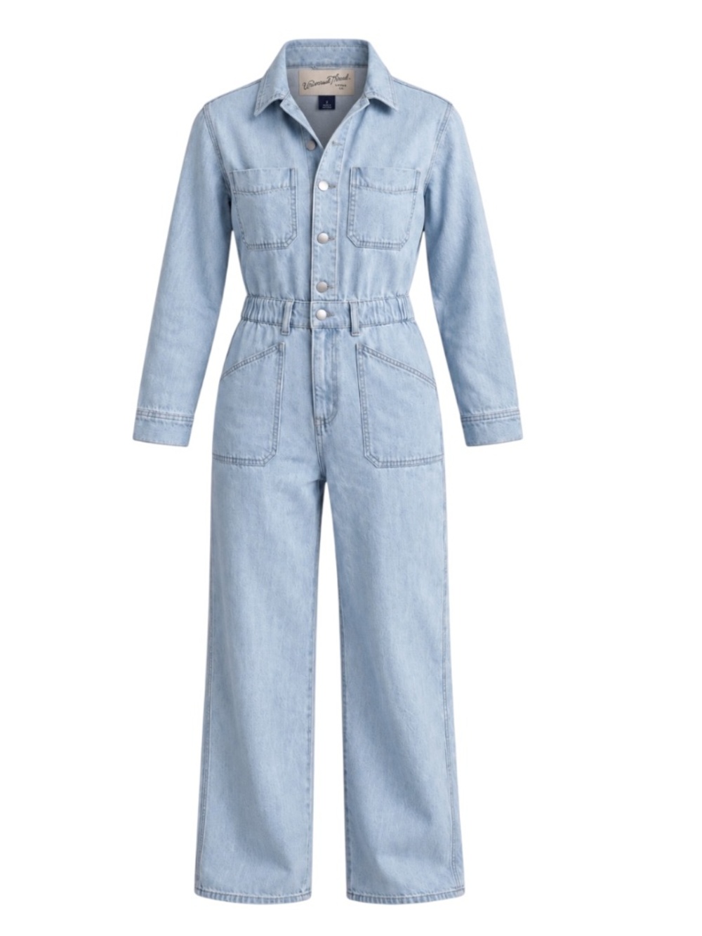 Universal Thread Light Wash Denim Utility Jumpsuit Size 2